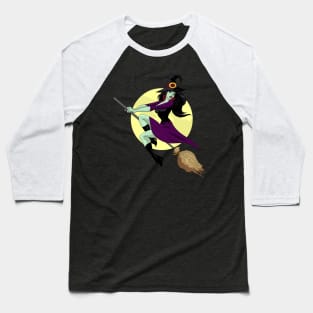 Wicked witch flying Baseball T-Shirt